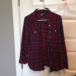 Red and blue Charlotte Russe flannel